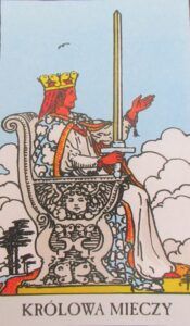 Tarot - karta królowa mieczy